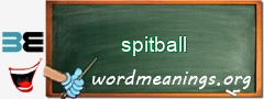 WordMeaning blackboard for spitball